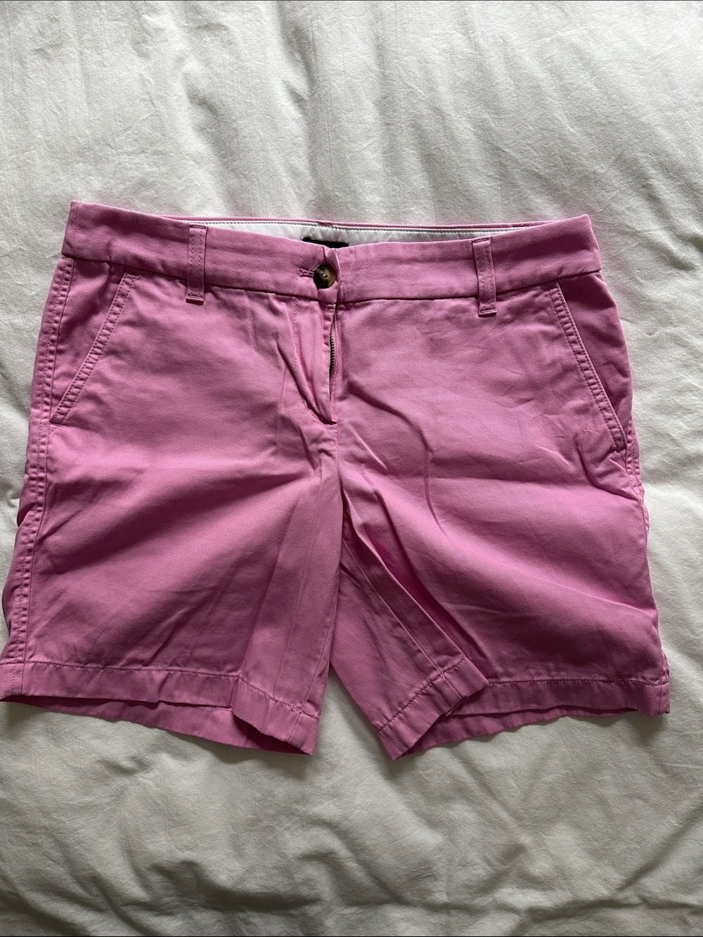 J. Crew Pink Cotton 7” Inseam Shorts